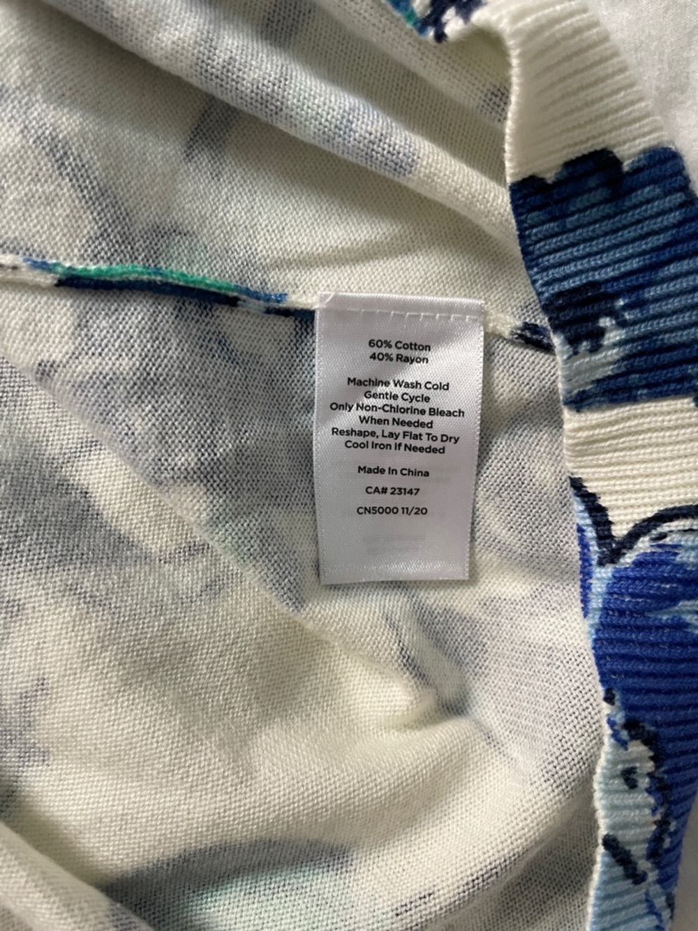 Talbots Floral Short Sleeve Sweater - Picture 6 of 7